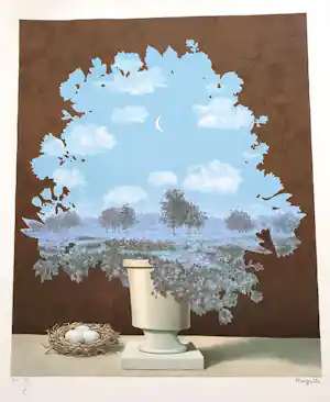 Rene Magritte - Le pays des miracles (78x56 cm) verkocht voor € 550!