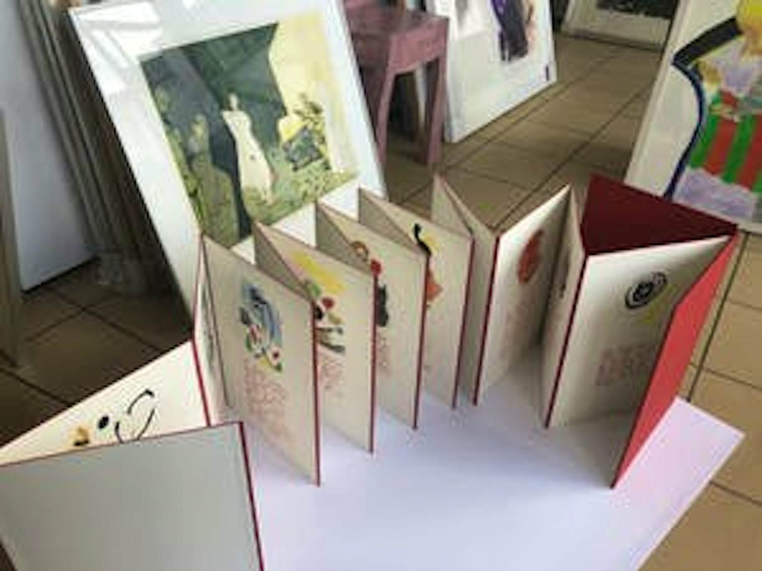 Christian Dotremont - Leporello van 14 bladen poëzie van Dotremont met tekeningen van Corneille verkocht voor € 325!