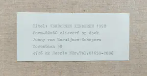 Jenny van Herwijnen - Verborgen kinderen, olieverf op doek (netjes ingelijst) kopen? Bied vanaf 275!