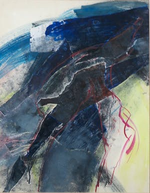 Wim de Bruin - Gemengde techniek op papier, Abstract - Ingelijst kopen? Bied vanaf 1!