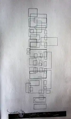 Siep van den Berg - collage/pentekening - 1976 verkauft für € 75!