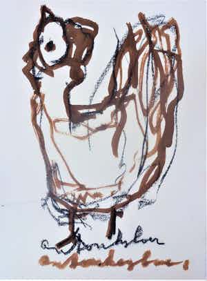 Anton Heyboer - De oer vogel . verkocht voor € 275!