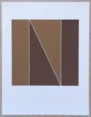 Harry van Kuyk - Geometrische compositie, zeefdruk kopen? Bied vanaf 195!