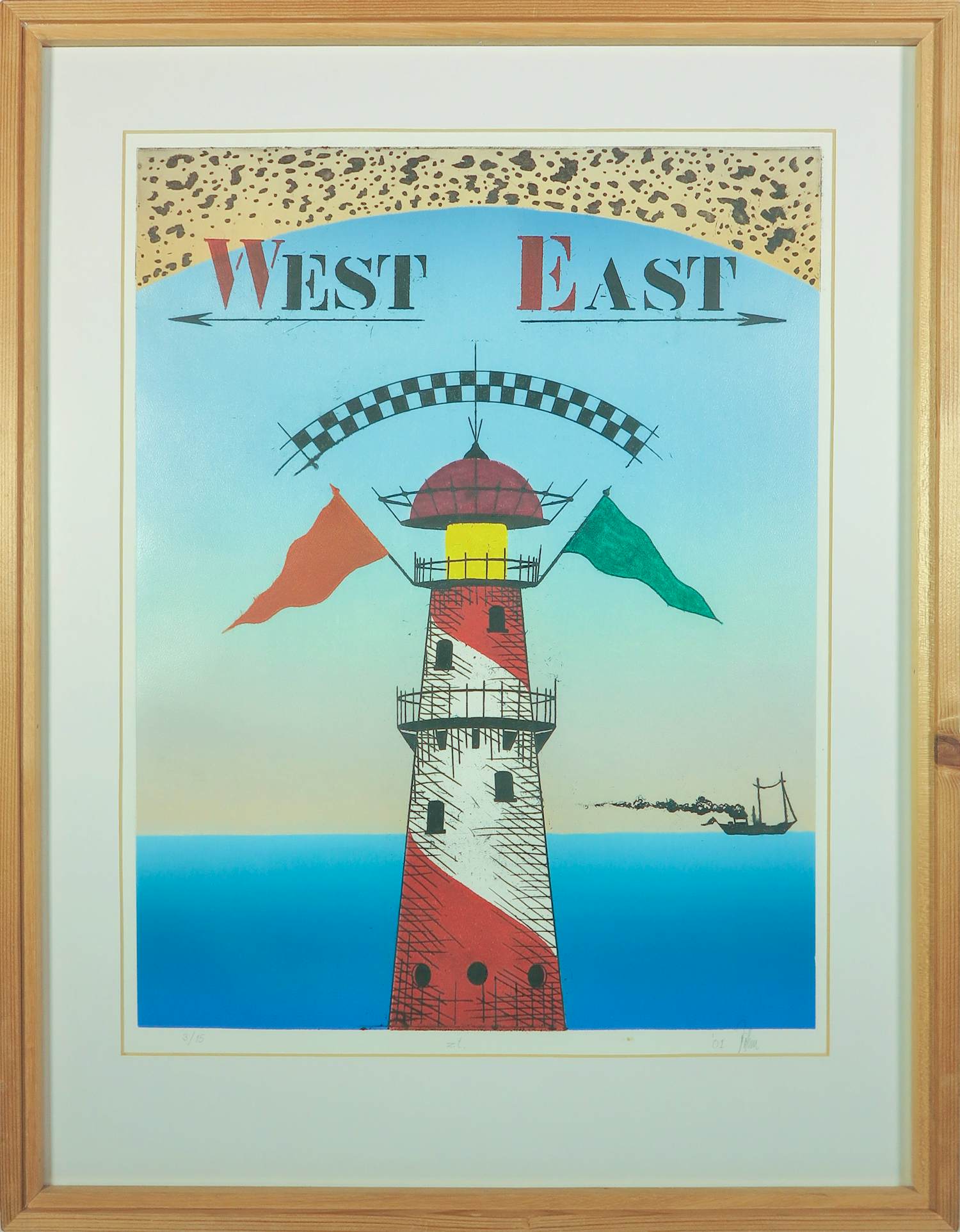 Helmut Böhm - Ets, West East- Ingelijst kopen? Bied vanaf 50!