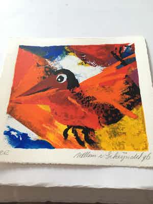 Willem van Scheijndel - Kleurenzeefdruk z.t. verkocht voor € 60!