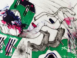 Hannes Postma - "Hors series" handgekleurde Ets -1966 - E.A. exemplaar "twee armlengten" kopen? Bied vanaf 59!