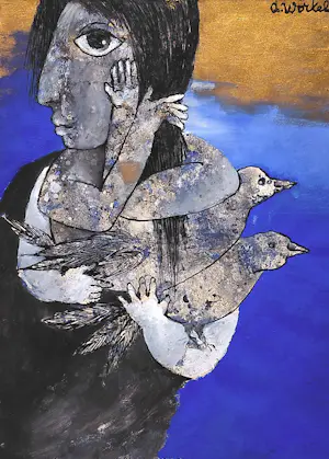 AcheterAns Wortel - Die vogels wil vangen verzamelt enkel veren, gouache? Enchérissez de 195!