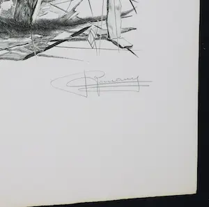 Niet of onleesbaar gesigneerd - Litho, Zonder titel kopen? Bied vanaf 1!