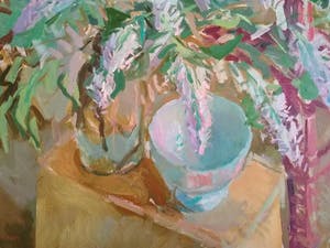 Jan Zwaan - Groot werk: Stilleven met seringen kopen? Bied vanaf 200!