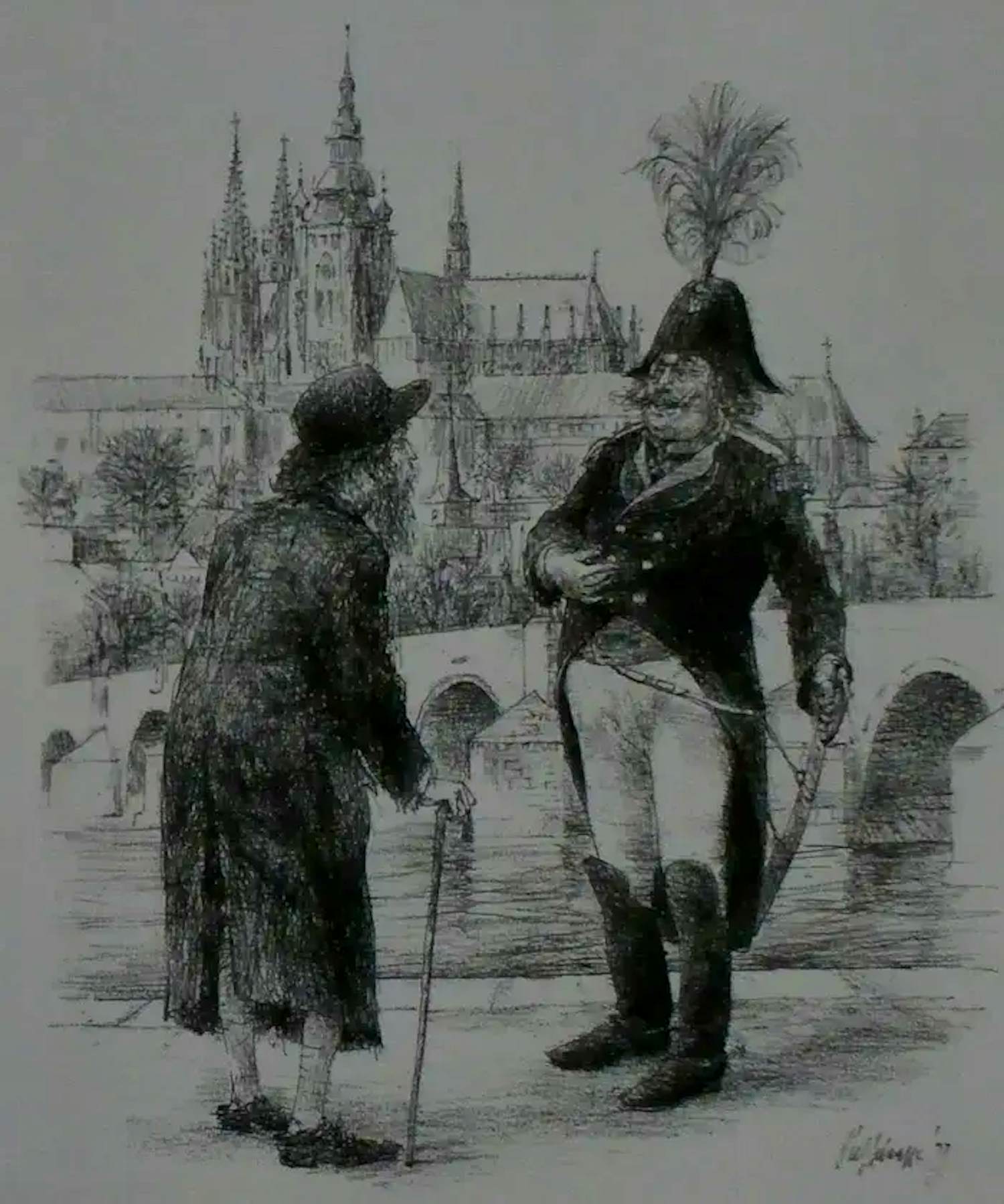 Piet Klaasse - Litho: Met de beste wensen voor 1978, van Anne en Piet Klaasse kopen? Bied vanaf 39!