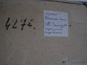 Niet of onleesbaar gesigneerd - Collectie Simon Carmiggelt - Groot Aquarel "Staande vrouw" kopen? Bied vanaf 10!