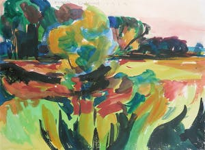 Frank Dekkers - Aquarel, Achter Tienhoven - Ingelijst kopen? Bied vanaf 100!