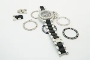 102 - Stoer Automatic Aquanautic King Cuda Herenpolshorloge met stalenband kopen? Bied vanaf 80!