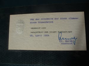 Niet of onleesbaar gesigneerd - Kleuren ets. Darmstad kopen? Bied vanaf 10!