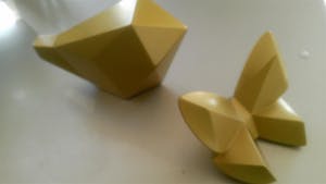 Brons (Onbekend) - Kubistische vogel en vlinder kopen? Bied vanaf 19!