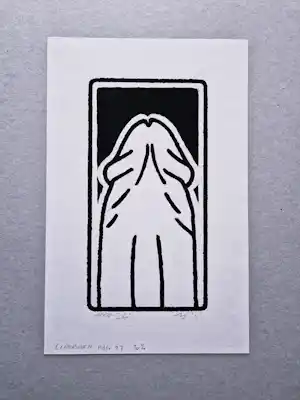 Dirk Wiarda - originele gem. techniek op papier gesigneerd met opdracht "voor Eli (Content) verkauft für € 84!