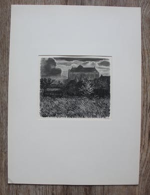 Dirk van Gelder - Houtgravure: Veere - 1953 kopen? Bied vanaf 49!