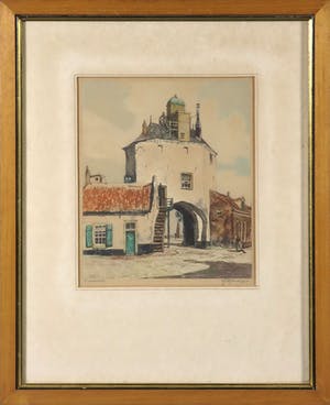 Hendrikus Roodenburg - Kleurenets, Harderwijk - Ingelijst kopen? Bied vanaf 10!
