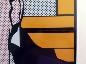 Jack Vissers - Maybe her pussy got wet because of climate change! - offset litho, hand gesign. kopen? Bied vanaf 75!