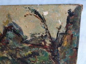 Niet of onleesbaar gesigneerd - Olieverf op doek , “Landschap met zwaan” kopen? Bied vanaf 1!