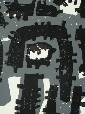 Raoul Ubac - Abstracte compositie - 1958 - Originele gegraveerde leisteenafdruk - Mourlot kopen? Bied vanaf 80!