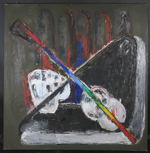 Hannes Postma - Olieverf op doek, Schootsveld (Zeer groot) kopen? Bied vanaf 250!