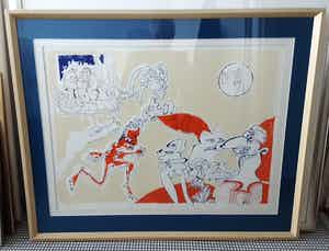 Lucebert - Geen titel bekend verkocht voor € 250!