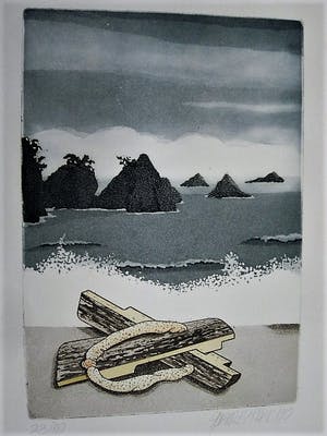 Sjoerd Bakker - gesigneerde Ets en aquatint "Vroeg in de ochtend" oplage 100 ex. kopen? Bied vanaf 30!