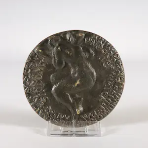 Eric Claus - Bronzen penning, Bea/De Slaap kopen? Bied vanaf 200!