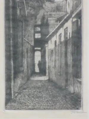 Willem van Leusden - Twee stadsgezichten - Etsen kopen? Bied vanaf 58!