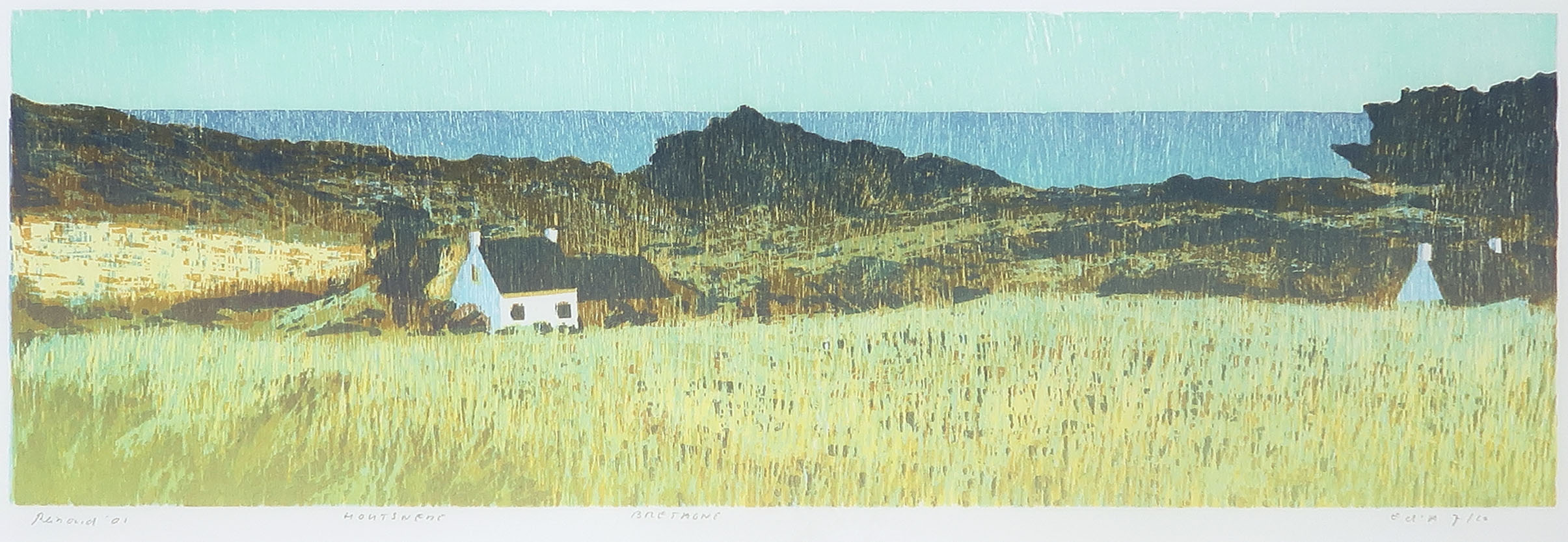 Reinoud Kuipers - Houtsnede, Bretagne - Ingelijst kopen? Bied vanaf 35!