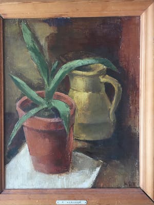 Paul Kerkhof - stilleven met agave en gele kan (Centraal Museum) kopen? Bied vanaf 135!
