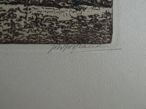 Johannes Josseaud - Ets , Raadhuis Heemstede – ca. 1925 kopen? Bied vanaf 30!