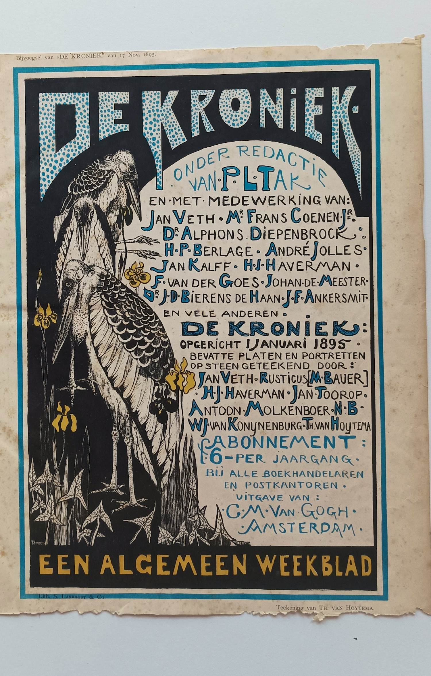 Theo van Hoytema - De Kroniek verkocht voor € 80!