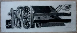 Eduard Flor - Hout/Linosnede - 1963 kopen? Bied vanaf 59!