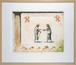 Rolf Weijburg - Kleurenets, Nose rubbing & hand shaking on Socotra Island - Ingelijst kopen? Bied vanaf 60!