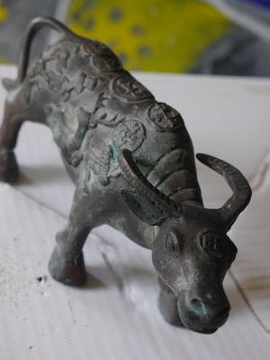 Niet of onleesbaar gesigneerd - waterbuffel uit Tibet kopen? Bied vanaf 10!