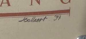 Jan Bollaert - Acryl op papier, Rabbit - Ingelijst kopen? Bied vanaf 50!