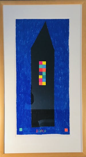 Harrie Gerritz - Toren in blauwe nacht- zeefdruk uit 1987. kopen? Bied vanaf 95!