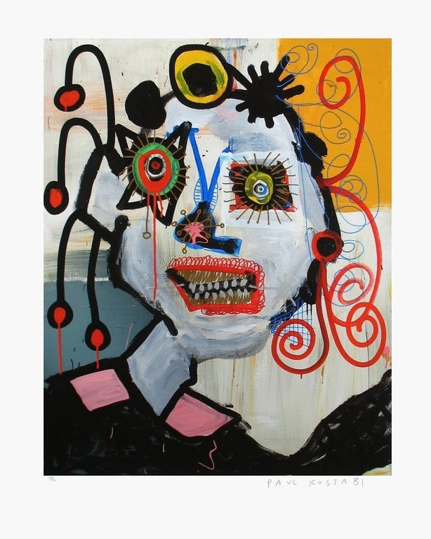 Paul Indrek Kostabi - Handgesigneerde giclée, Girl Talk verkocht voor € 65!