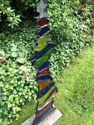 Jan Leenknegt - Kleurrijke Toren - Glas in Metaal kopen? Bied vanaf 65!