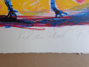 Rik van Iersel - KLEURRIJKE FIGUREN / KLEURLITHO / 57x77cm / SIG / 1990 kopen? Bied vanaf 35!