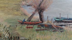 Wim van den Anker - Mars polder bij Lienden - Olieverf kopen? Bied vanaf 75!