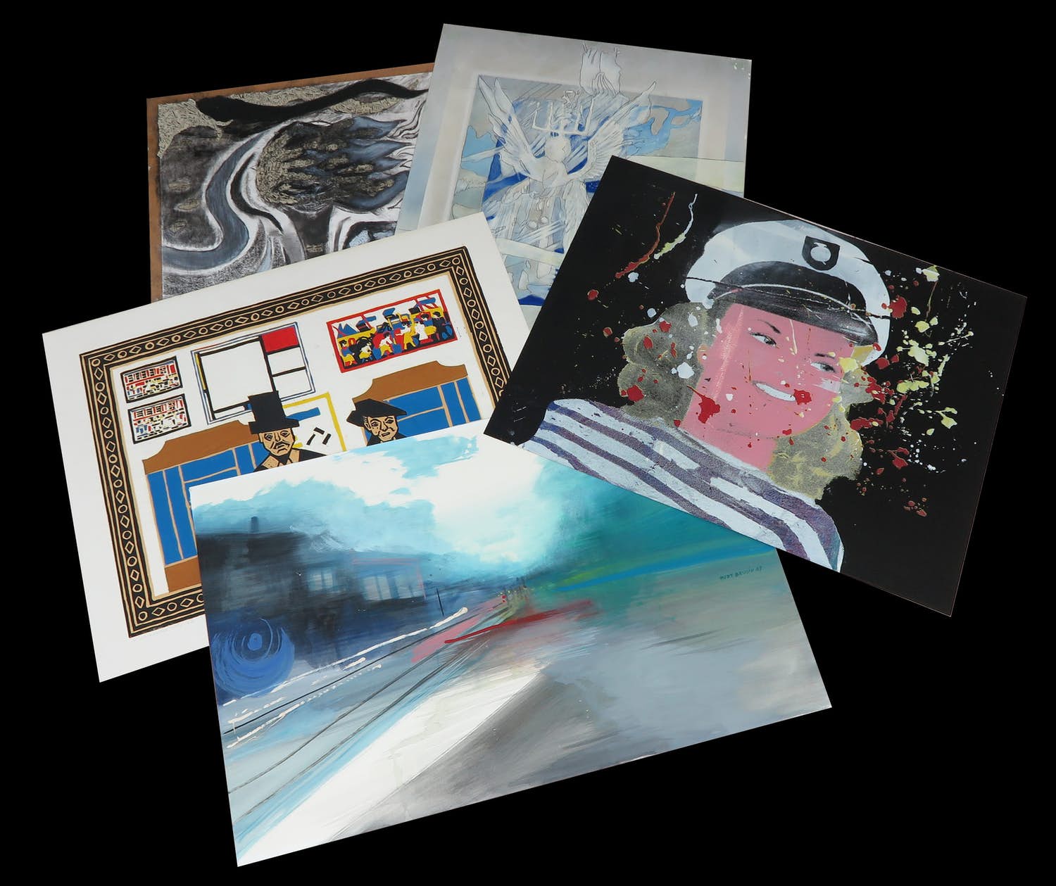 Bert Bruijn - en andere! - Lot met 10 werken op papier kopen? Bied vanaf 1!