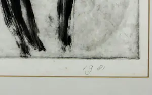 Raph de Haas - Set van 2 x Monotype op papier, Zonder titel - Ingelijst kopen? Bied vanaf 150!