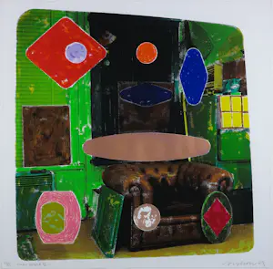 Jelis van Dolderen - Zeefdruk op papier, Studio Astoria VI - Ingleijst kopen? Bied vanaf 40!