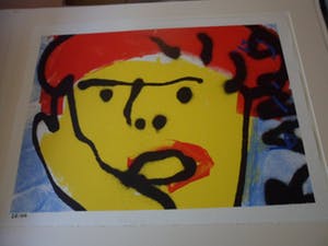 Herman Brood - Zeldzame hand gesigneerde zeefdruk : 'Ramp' kopen? Bied vanaf 125!