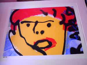 Herman Brood - Zeldzame hand gesigneerde zeefdruk : 'Ramp' verkocht voor € 125!