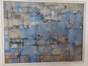 Jan Miechels - blauwe muur (uniek werk) + boek Het andere kijken van Koos Tuitjer verkauft für € 120!