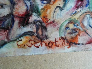 Carla Schot - Olieverf - Figuren [nr.14] kopen? Bied vanaf 25!